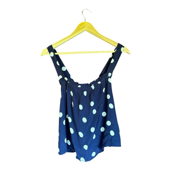 Maeve by Anthropologie Blue Polka Dot Sleeveless Tank Top Size 2 - Picture 1 of 3